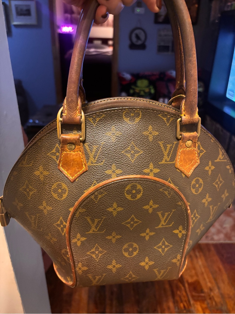Louis Vuitton Vintage Monogram Ellipse PM Handbag Authentic AS IS